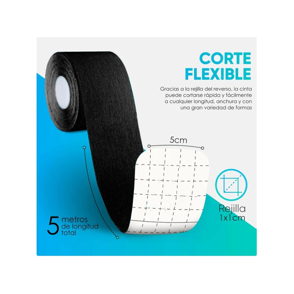 GENERICO - Rollo De Cinta Kinesiologica Neuromuscular Kinesiotape