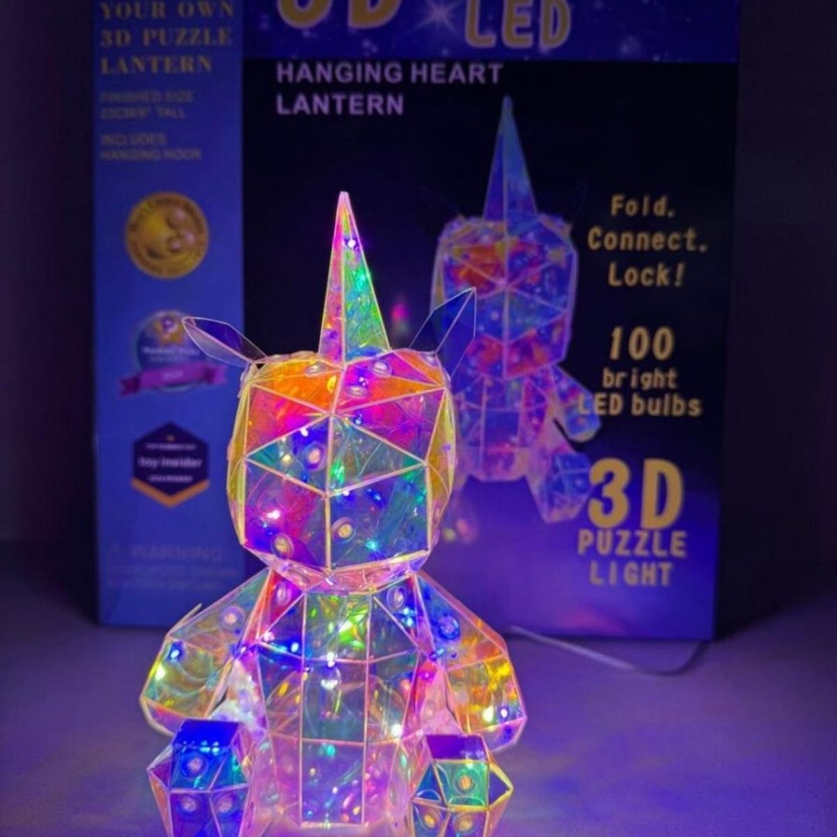 AMERICAN GENERICS - Lámpara navideña puzzle 3D