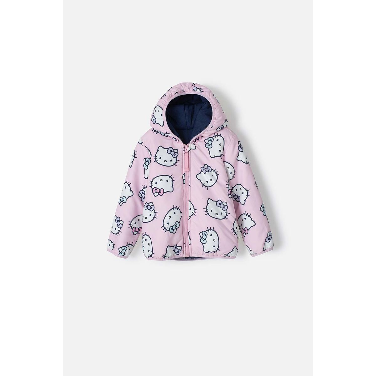 HELLO KITTY - Chaqueta de Hello Kitty con capucha rosada para niña