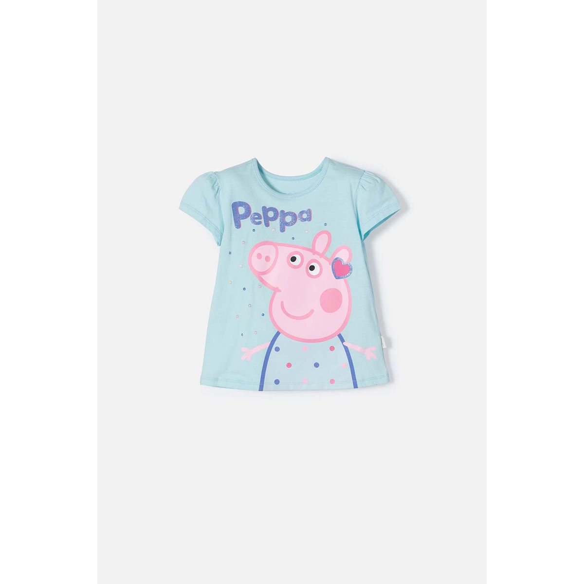 HASBRO - Camiseta de Peppa Pig azul estampada en frente para niña