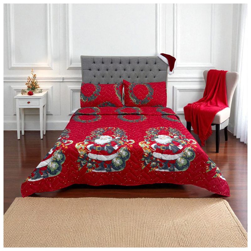 HOGARETO - Edredón Unifaz Navidad Cama Doble Hogareto