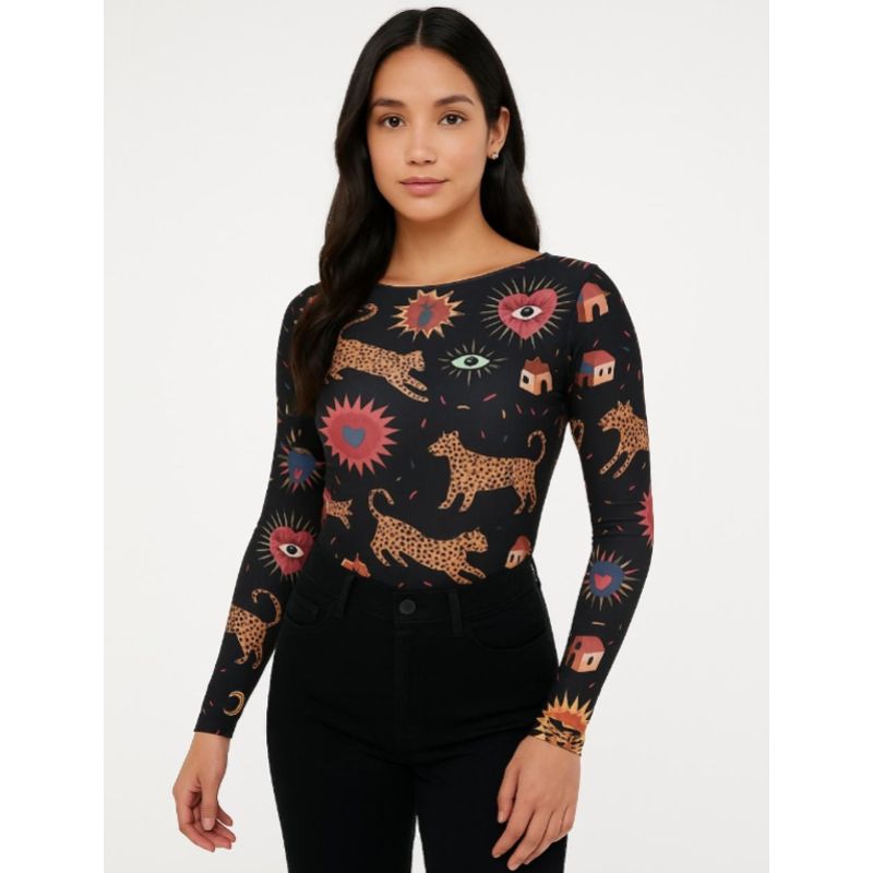 MOLGOA - Body para Mujer Estampado - The Jaguar