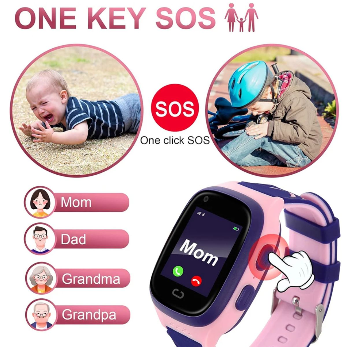 GENERICO - Reloj Inteligente Para Niños Con GPS Vídeo Llamadas SOS Cámara
