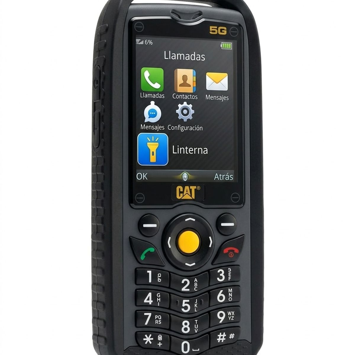 CAT - Celular Cat B25 señal 4G y 5G trabajo pesado Rompe muros batería inagotable 12.000 mha