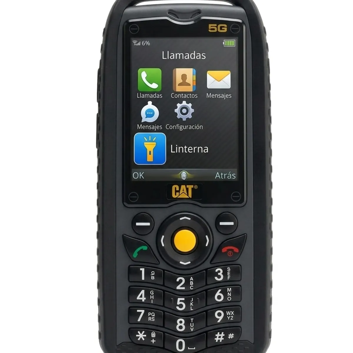 CAT - Celular Cat B25 señal 4G y 5G trabajo pesado Rompe muros batería inagotable 12.000 mha