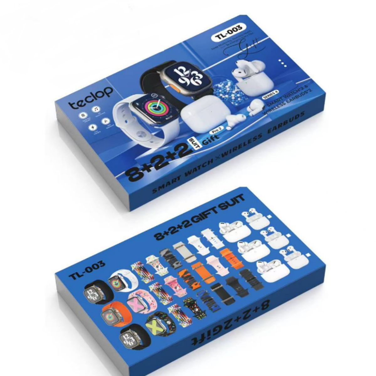 GENERICO - Combo Smartwatch Reloj Audifonos rosa