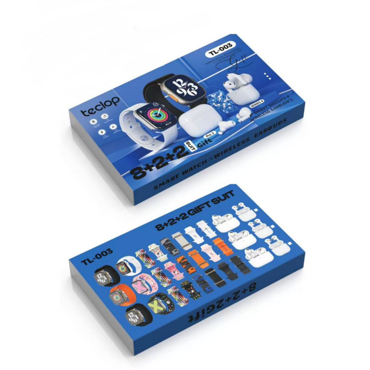 GENERICO - Combo Smartwatch Reloj Audifonos rosa