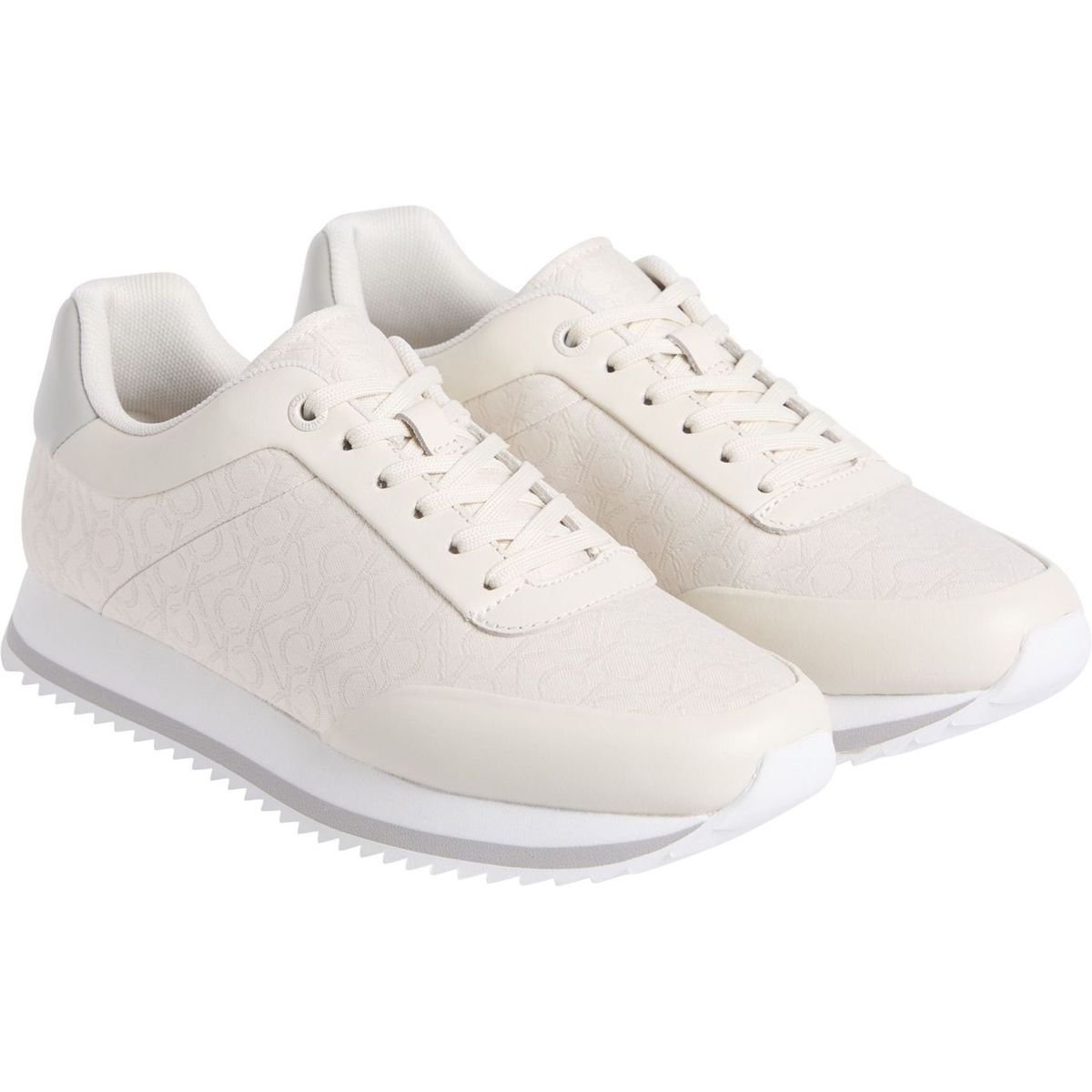CALVIN KLEIN - Tenis beige bajos runner para mujer Calvin Klein