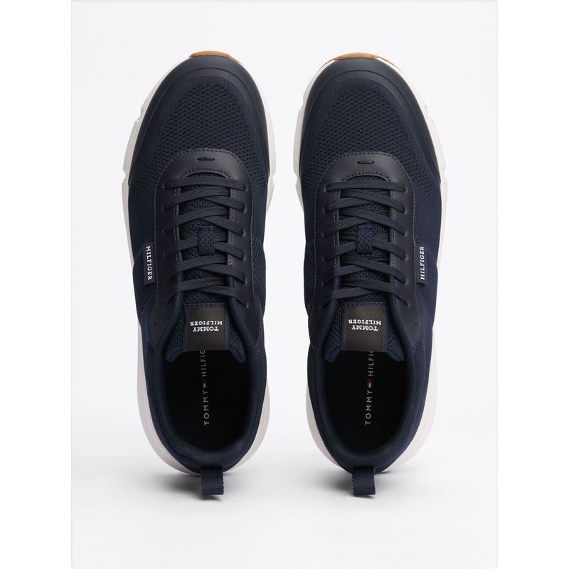 Tenis azul dentadas de running de punto Tommy Hilfiger TOMMY