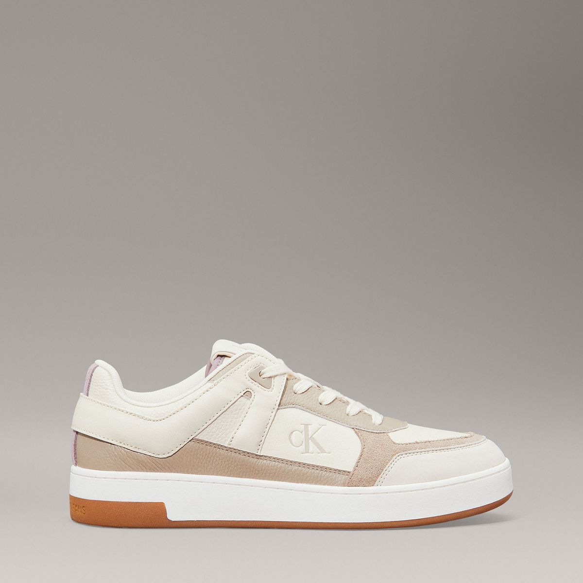 CALVIN KLEIN - Tenis multicolor basket de cuero Calvin Klein