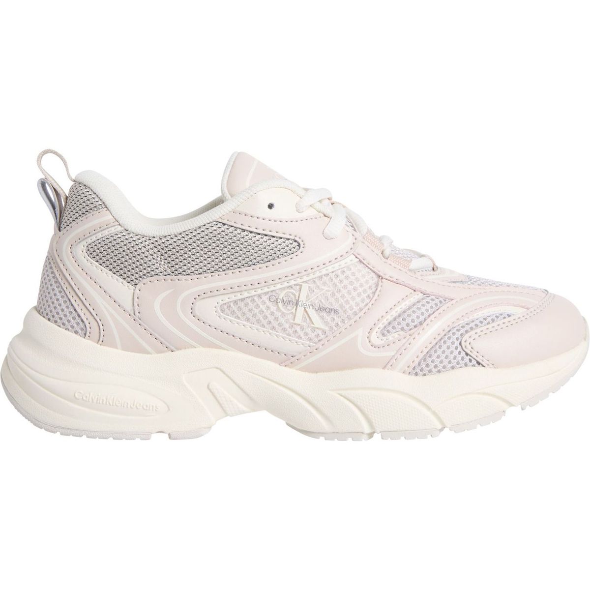 CALVIN KLEIN - Tenis beige retro de malla Calvin Klein