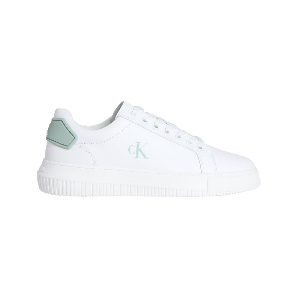 CALVIN KLEIN - Tenis blanco chunky cupsole de cuero Calvin Klein