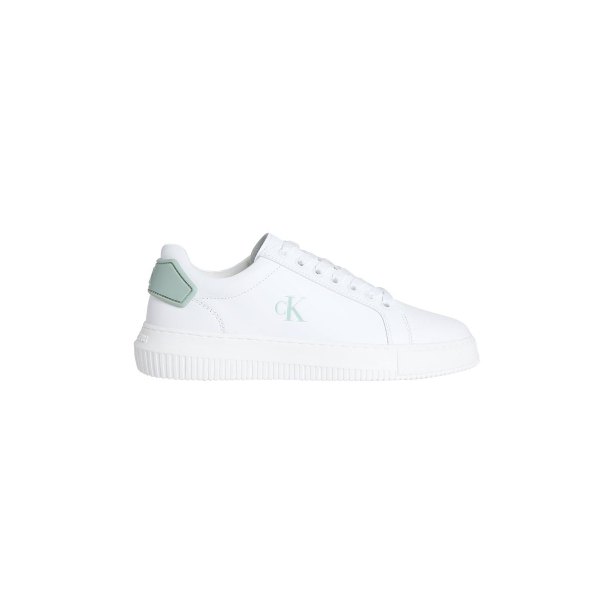 CALVIN KLEIN - Tenis blanco chunky cupsole de cuero Calvin Klein