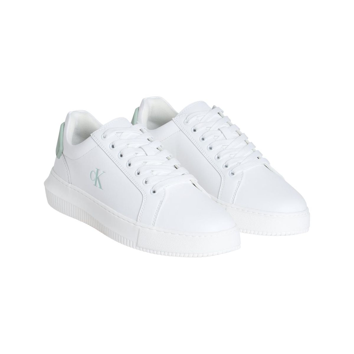CALVIN KLEIN - Tenis blanco chunky cupsole de cuero Calvin Klein
