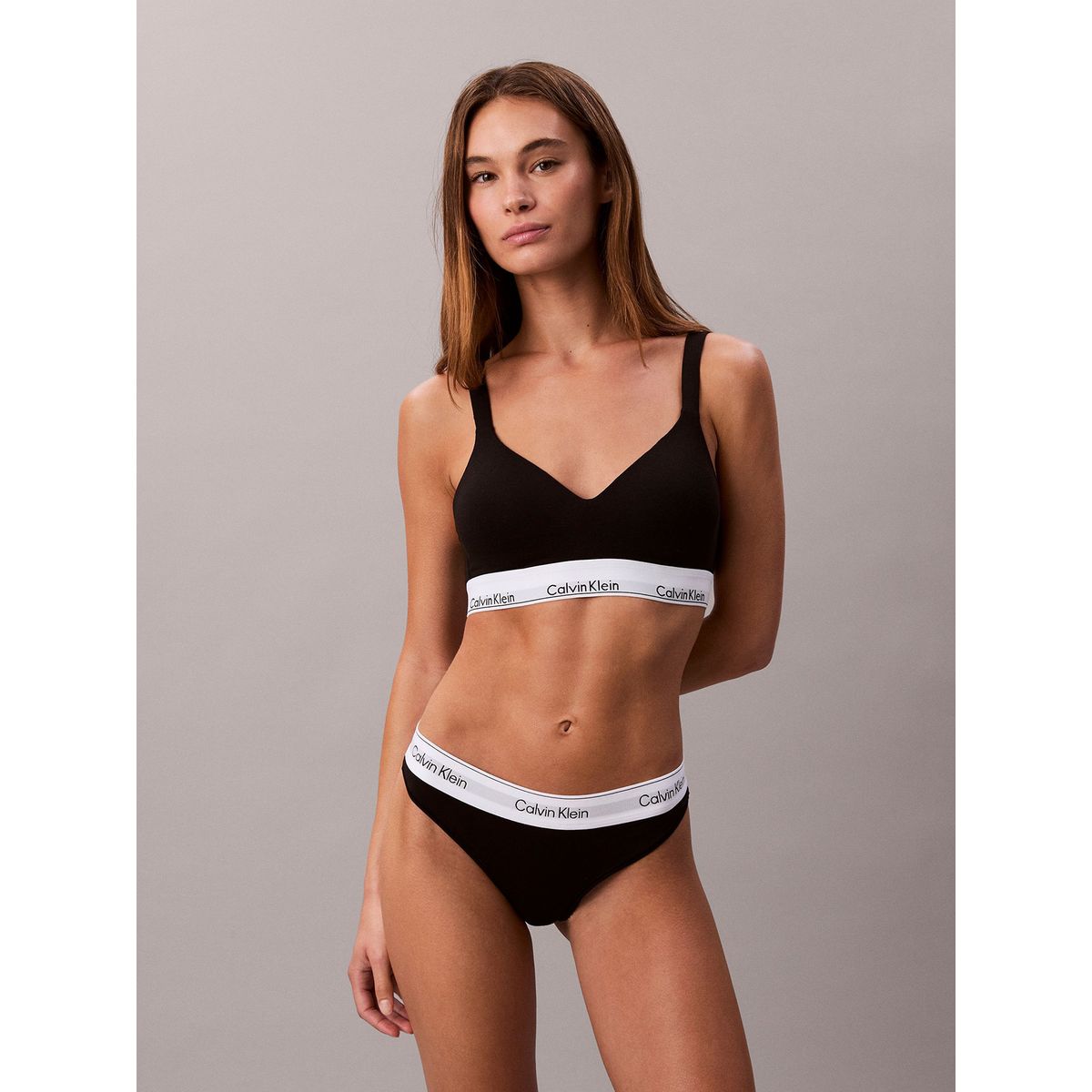 CALVIN KLEIN - Tanga negra - Icon Cotton Modal Calvin Klein