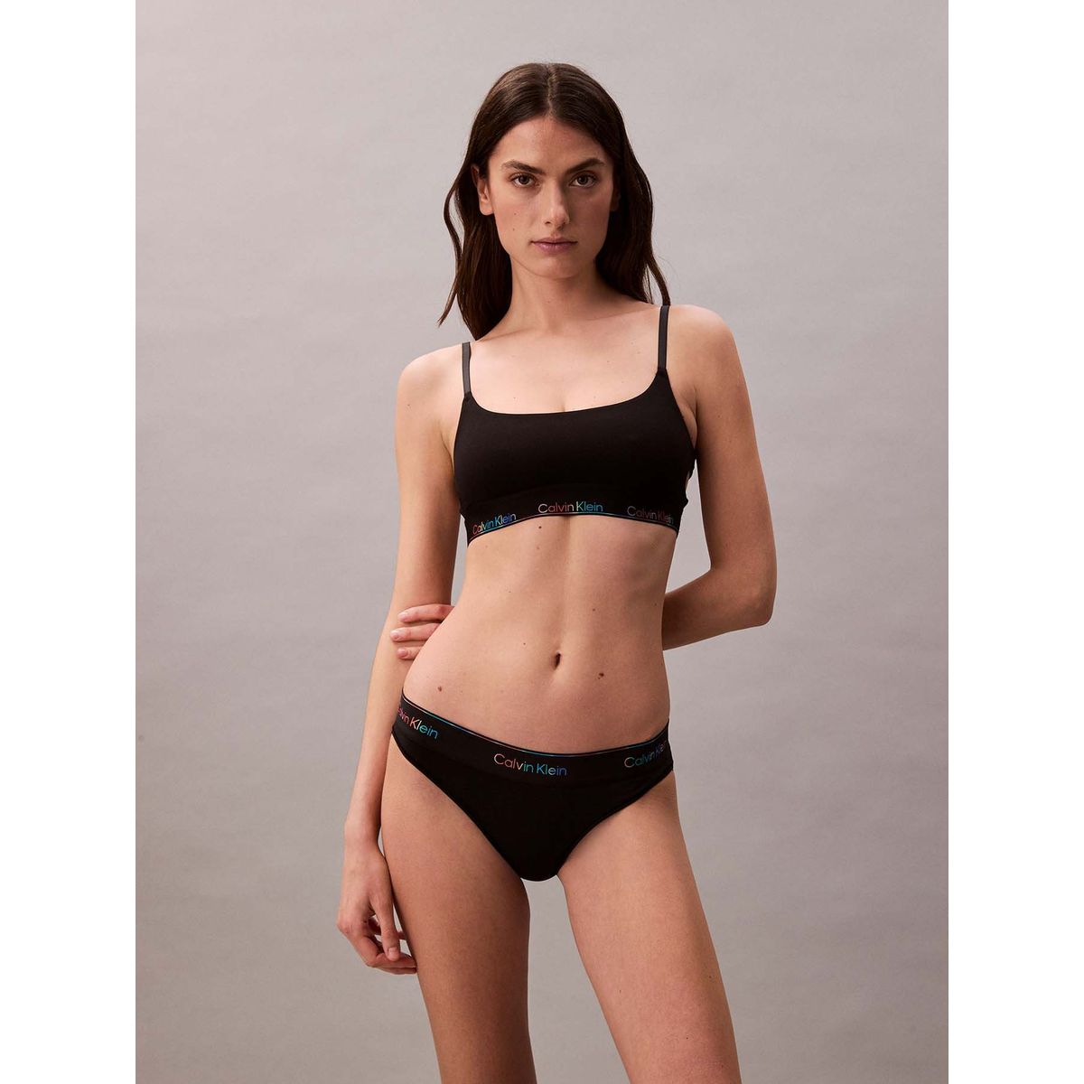 CALVIN KLEIN - Corpiño negro - Icon Cotton Modal Pride Calvin Klein