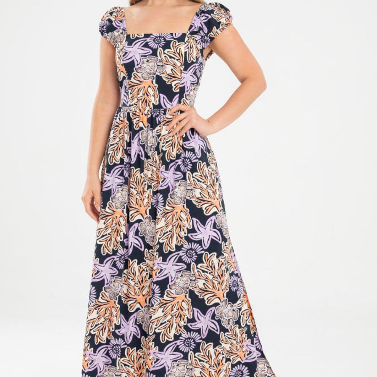 RAGGED - Vestido largo harlize Azul oscuro Ragged