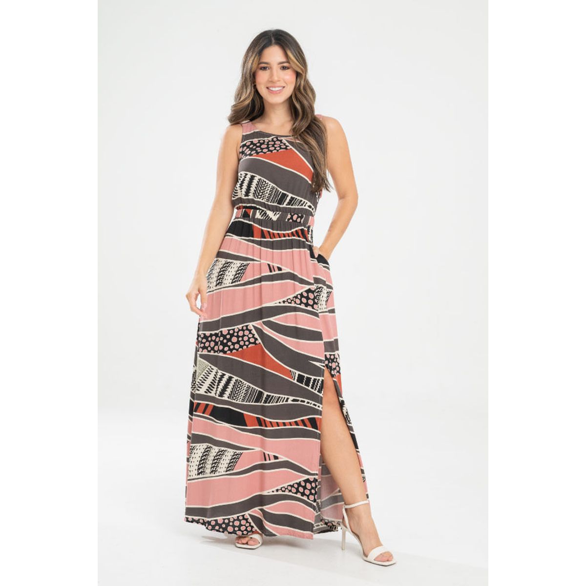 RAGGED - Vestido largo beckett Rosado palo de rosa Ragged