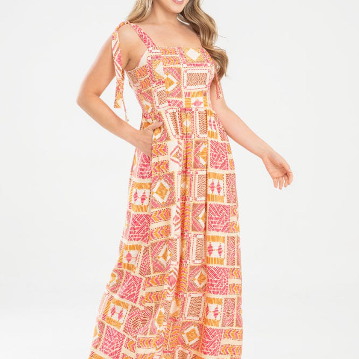 RAGGED - Vestido largo stallion Beige claro Ragged