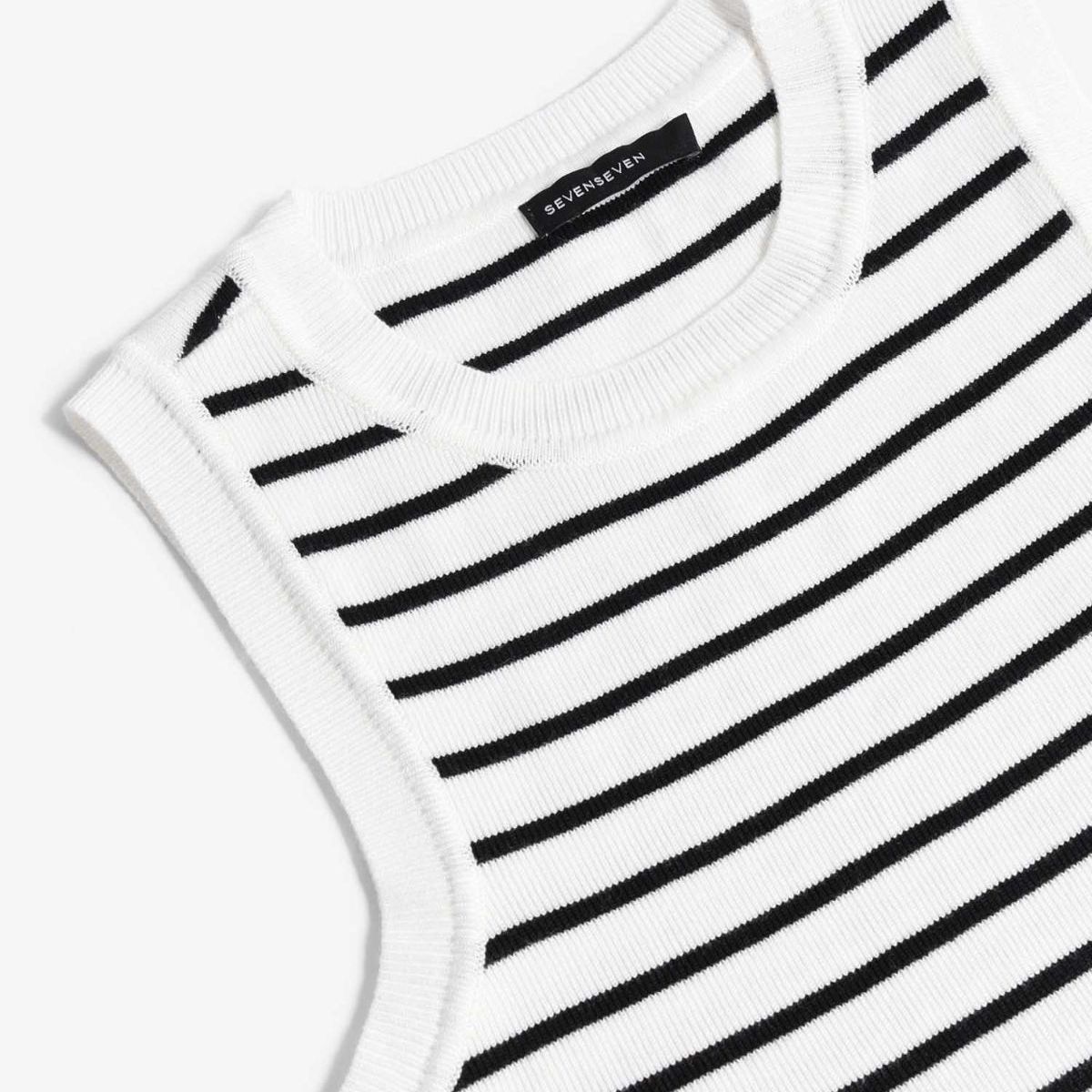 SEVEN SEVEN - Camiseta Para Mujer Manga Sisa Cuello Redondo Color Blanco Marca Seven Seven #28096408