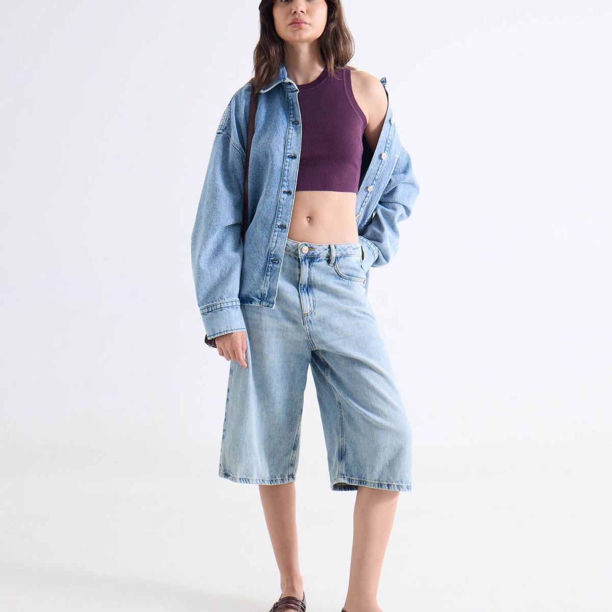 SEVEN SEVEN - Camiseta Para Mujer Manga Sisa Cuello Redondo Color Vino Marca Seven Seven #28096417