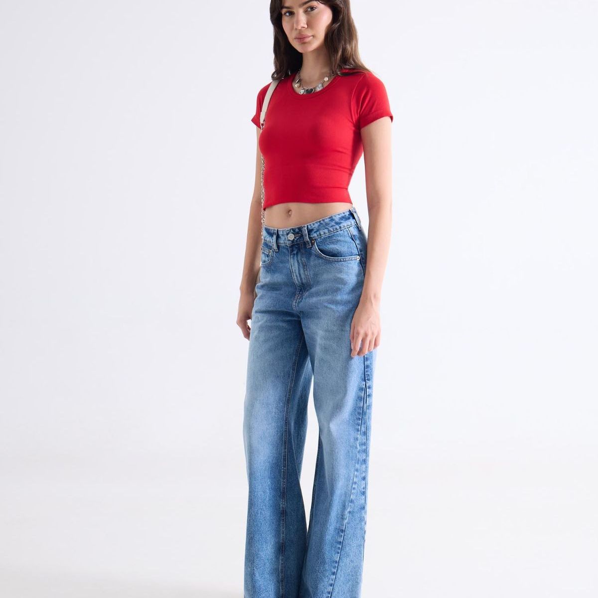 SEVEN SEVEN - Camiseta Para Mujer Manga Corta Cuello Redondo Color Rojo Marca Seven Seven #28096407