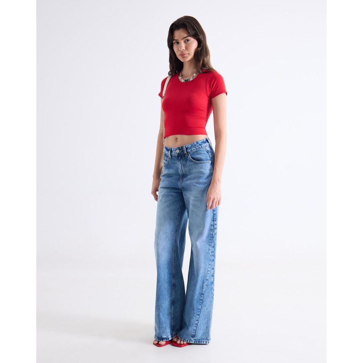 SEVEN SEVEN - Camiseta Para Mujer Manga Corta Cuello Redondo Color Rojo Marca Seven Seven #28096407