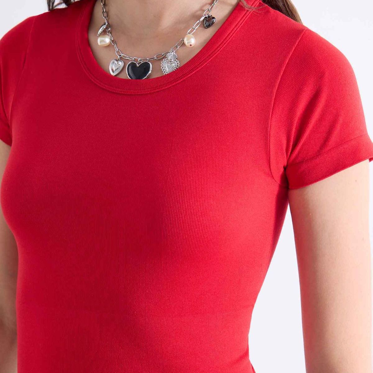 SEVEN SEVEN - Camiseta Para Mujer Manga Corta Cuello Redondo Color Rojo Marca Seven Seven #28096407