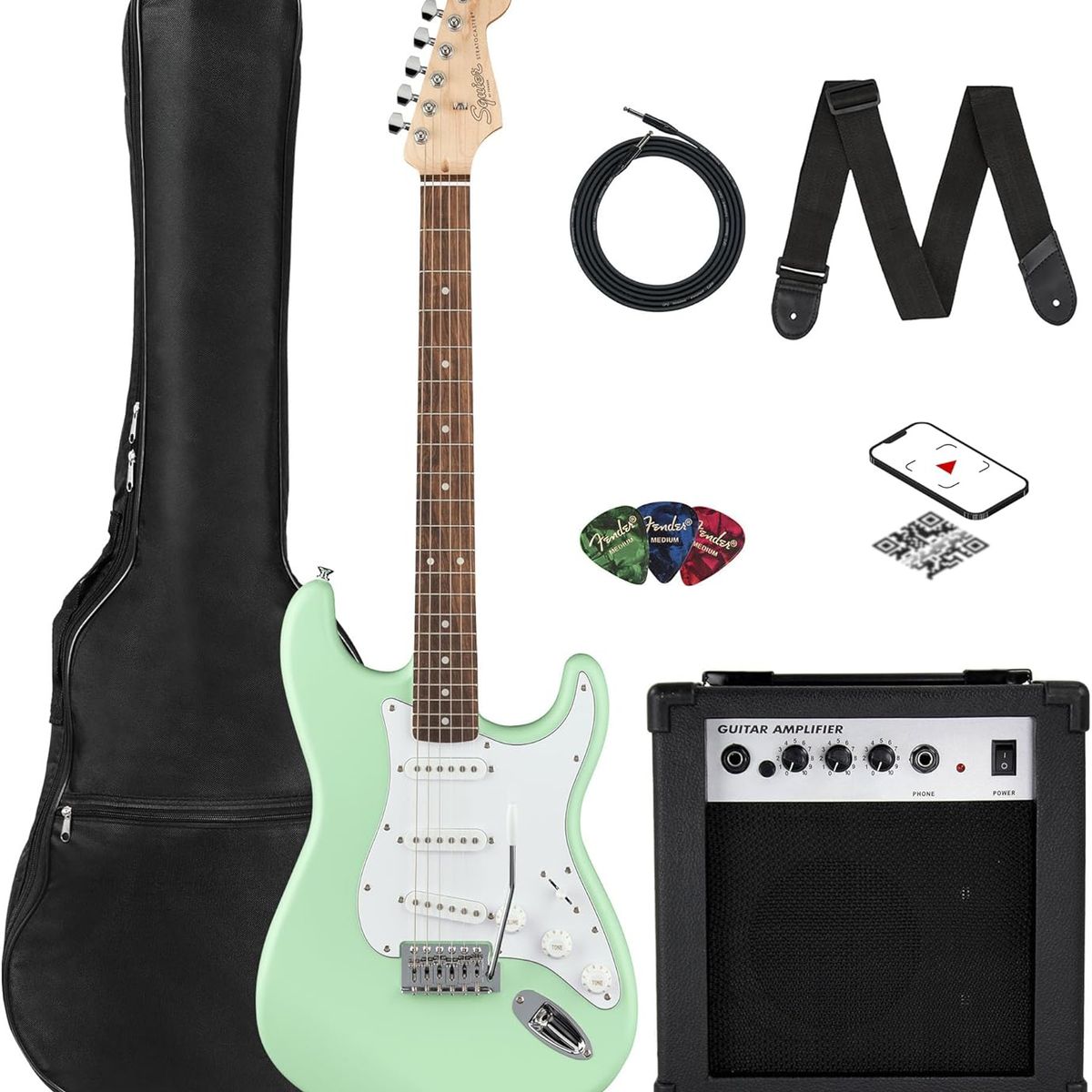FENDER - Guitarra Eléctrica Squier Stratocaster Kit Completo