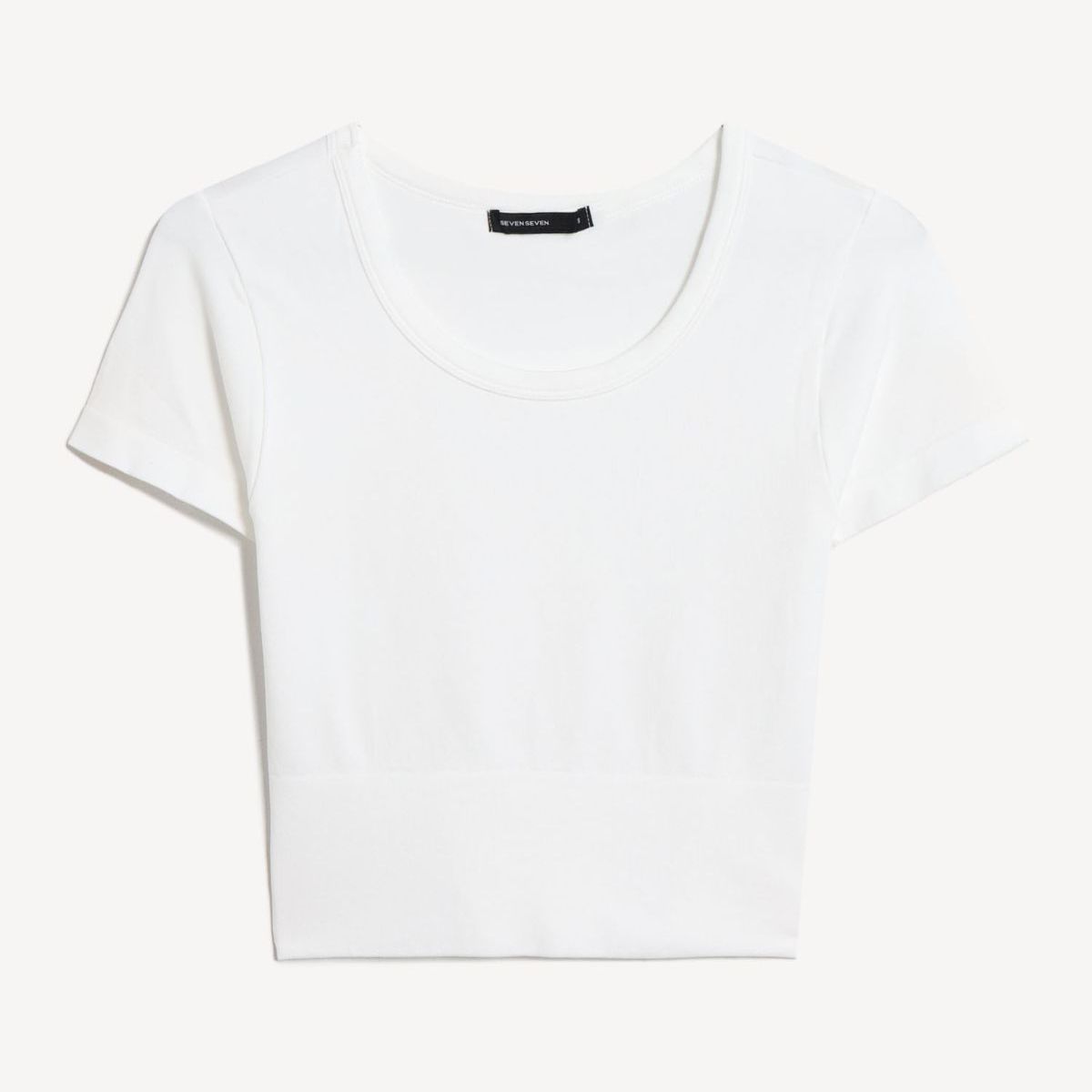 SEVEN SEVEN - Camiseta Para Mujer Manga Corta Cuello Redondo Color Crema Marca Seven Seven #28096407