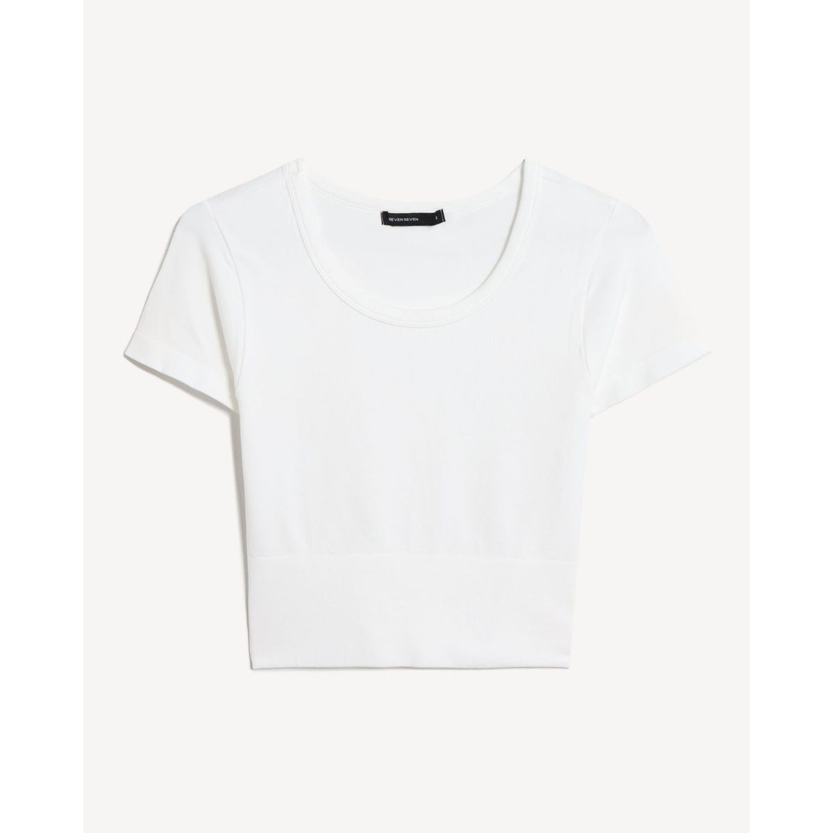 SEVEN SEVEN - Camiseta Para Mujer Manga Corta Cuello Redondo Color Crema Marca Seven Seven #28096407