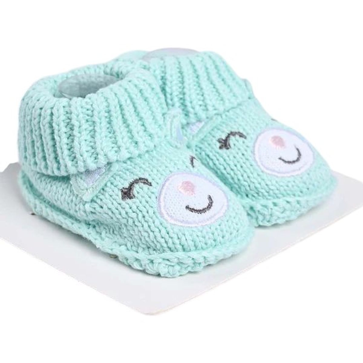 GENERICO - Medias Zapato Tejido para Bebé 0-6 Meses Menta