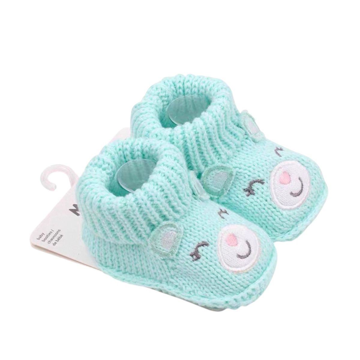 GENERICO - Medias Zapato Tejido para Bebé 0-6 Meses Menta