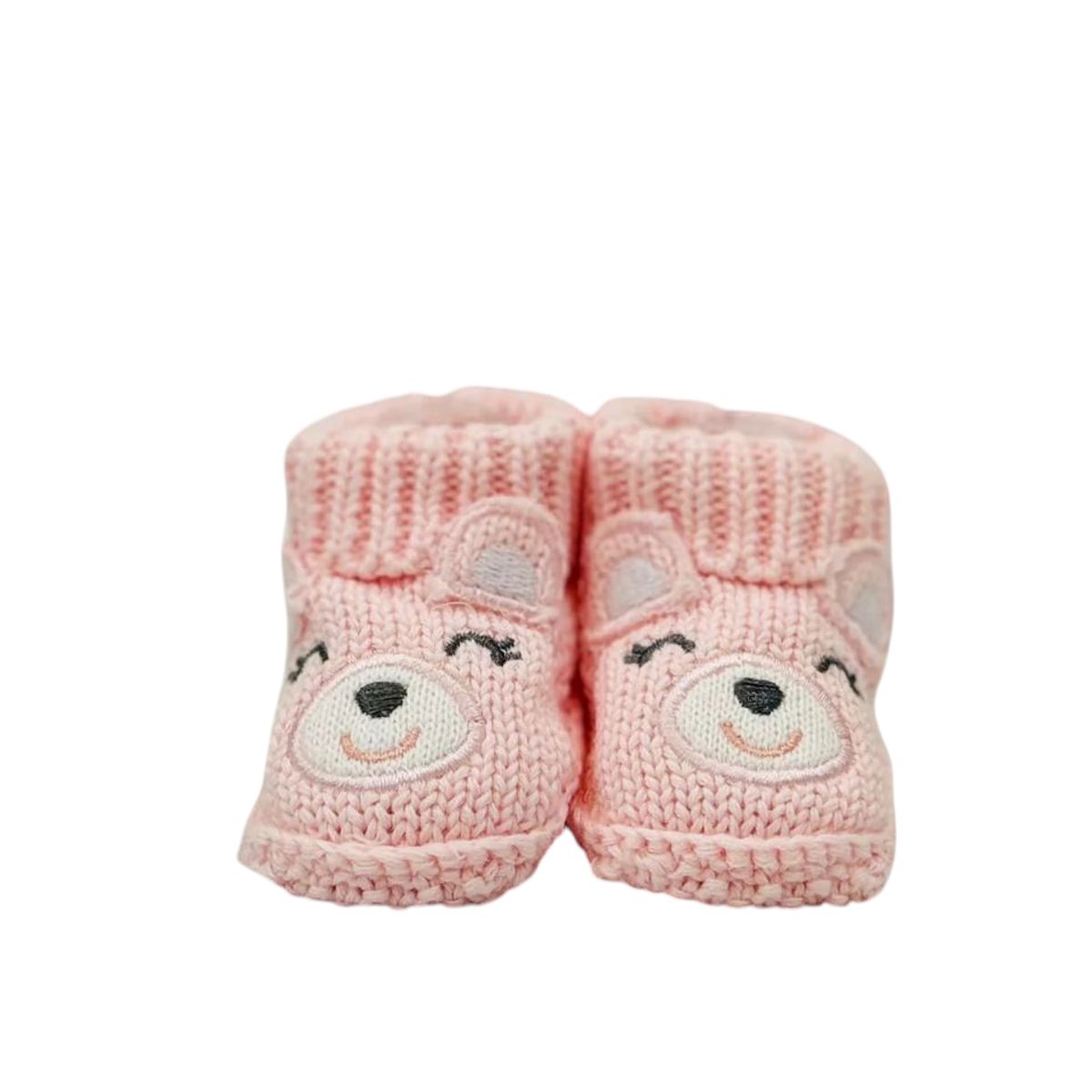 GENERICO - Medias Zapato Tejido para Bebé 0-6 Meses Rosa