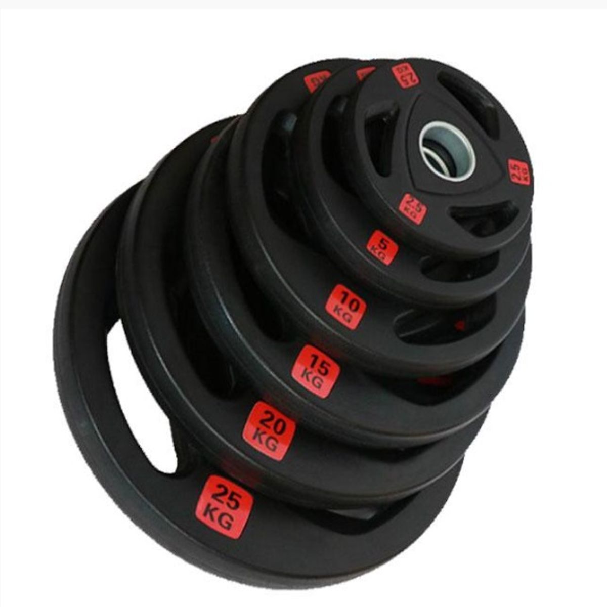 GENERICO - Discos olimpicos 2" encauchetado Par de 20 kg total 40 kg