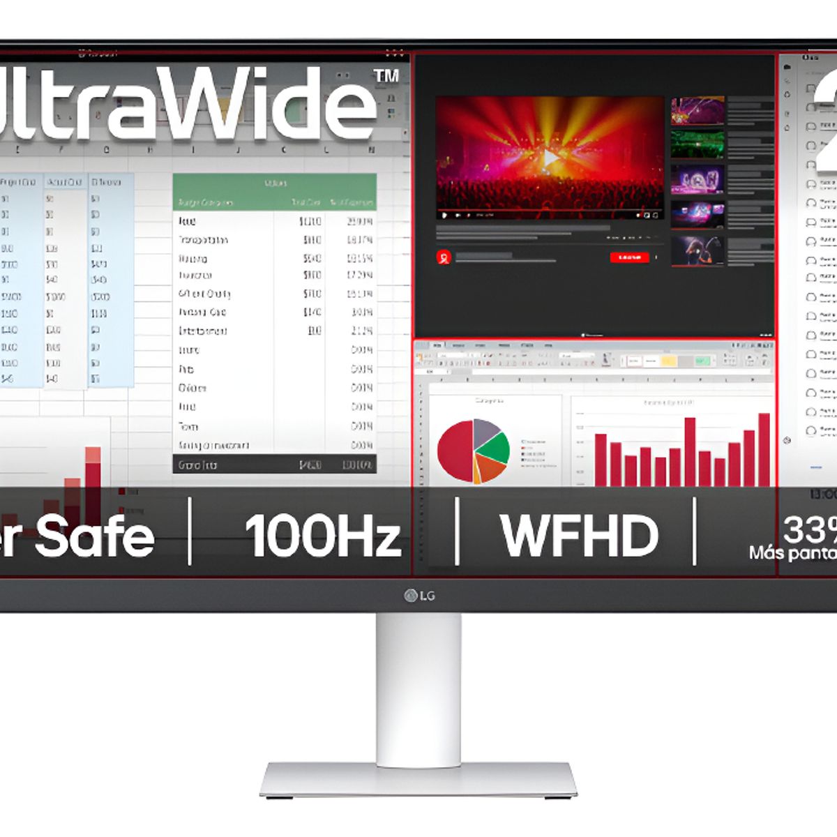 LG - Monitor Lg 29 Pulgadas 29u531a Ultrawide Wfhd Plano Blanco