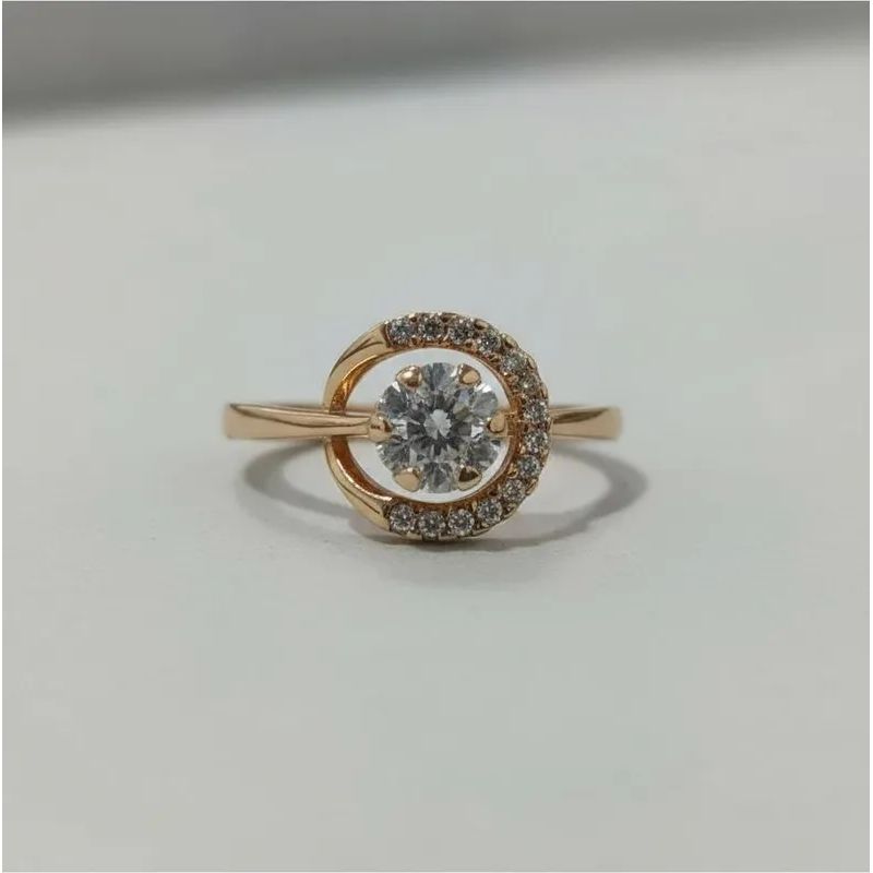 VERAMOREST - Anillo Círculo De Luz En Oro Dorado Con Zirconias- Veramorest