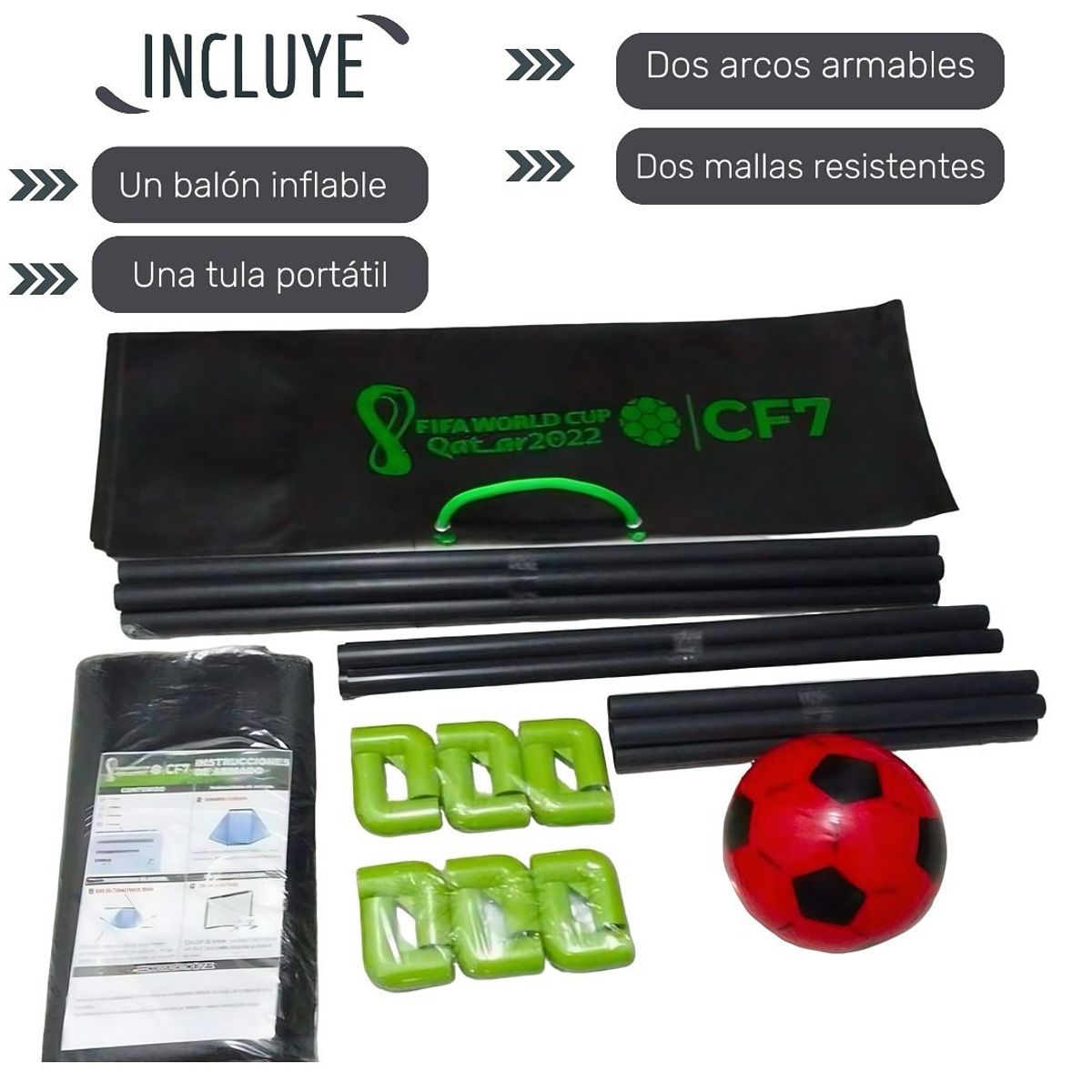 GENERICO - Mini Arcos Canchas Futbol Portatil Plegables Deporte