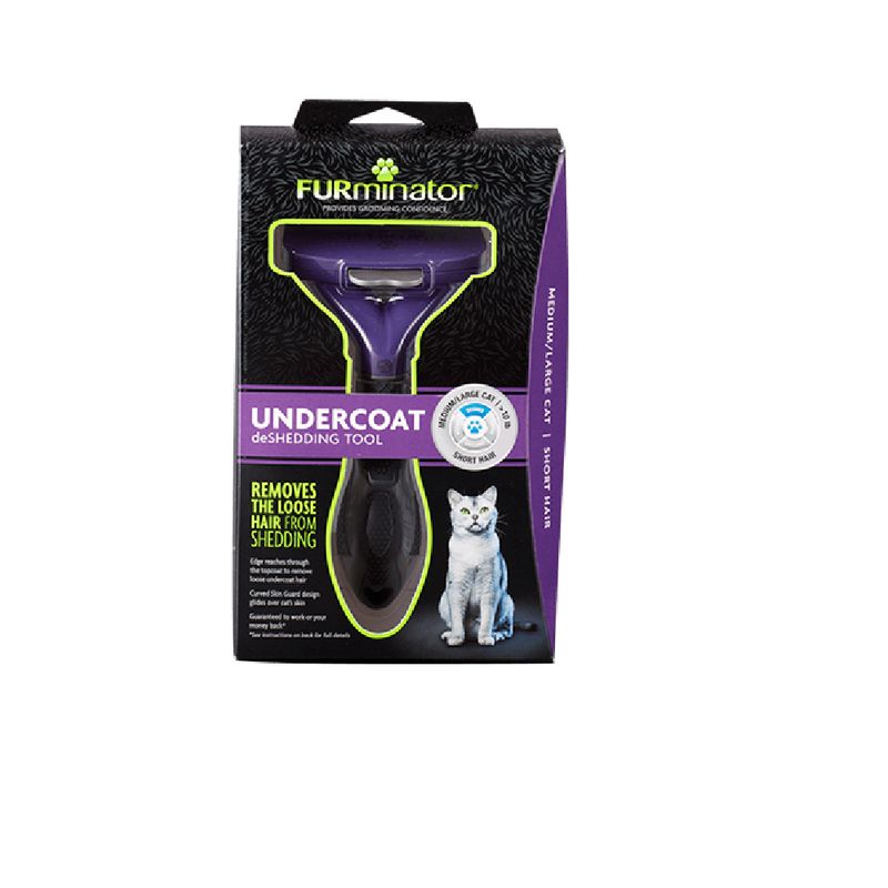 FURMINATOR - Furminator Desmotador para Gato Mediano Pelo Corto