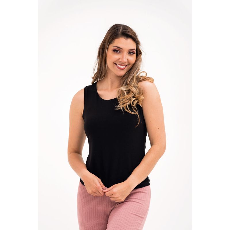 L Y H - Camiseta Para Mujer Sin Manga Negro Marca L&H Ref 1F409240