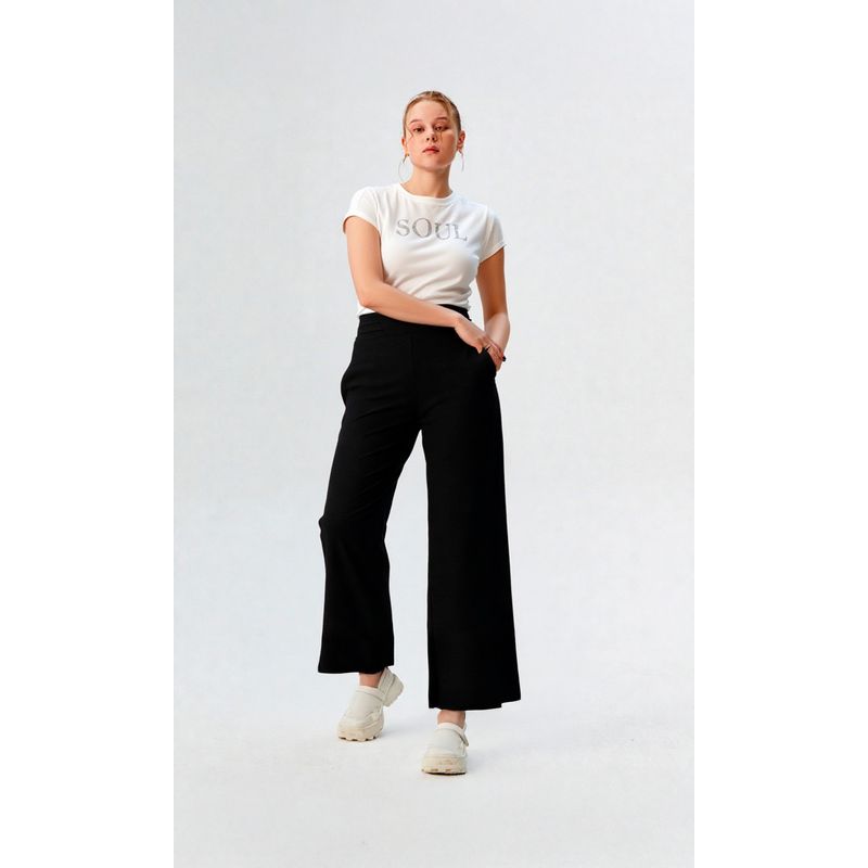 L Y H - Pantalon Para Mujer Negro Marca L&H Ref 8E407006