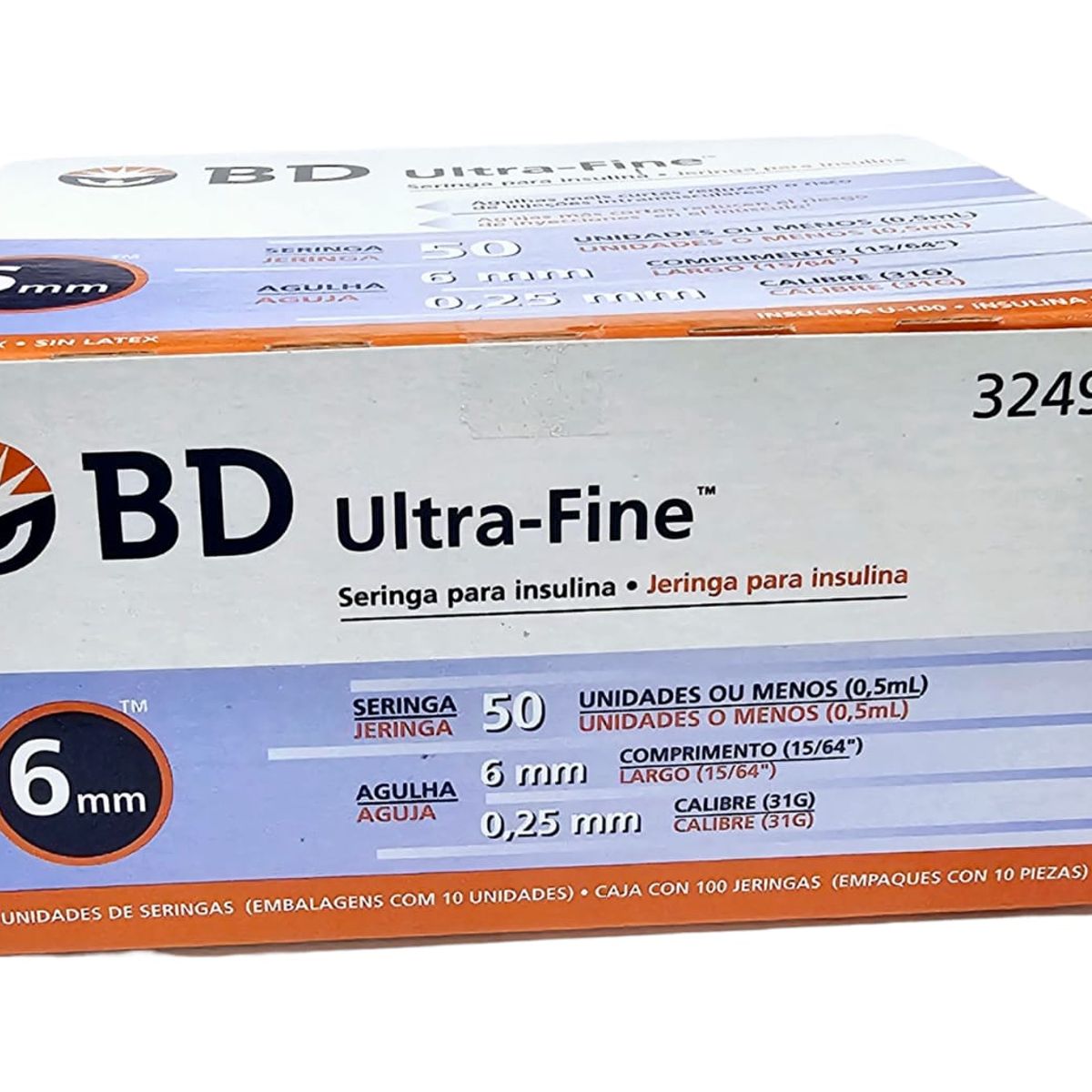 BD ULTRA FINE - JERINGA DE INSULINA BD ULTRA FINE 0,5 ML AGUJA 31G X 6MM