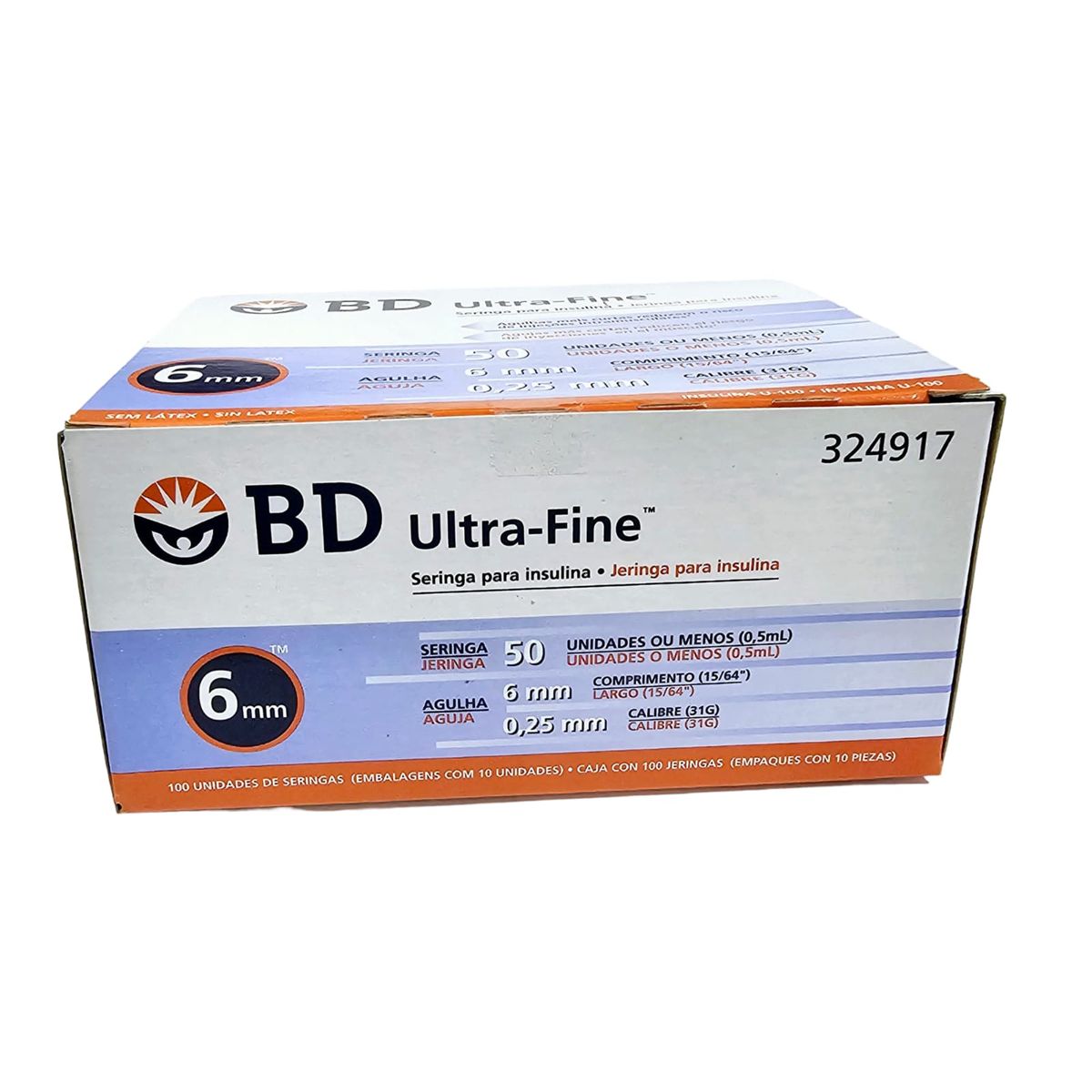 BD ULTRA FINE - JERINGA DE INSULINA BD ULTRA FINE 0,5 ML AGUJA 31G X 6MM