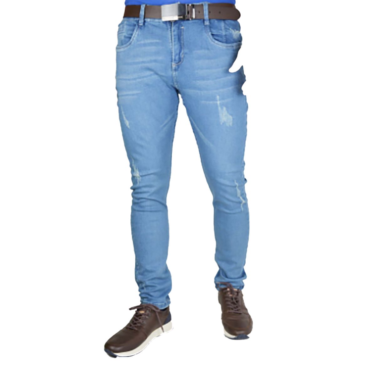 ABC - Pantalon Jean licrado Para Hombre Clasico skinny slim fit comodos