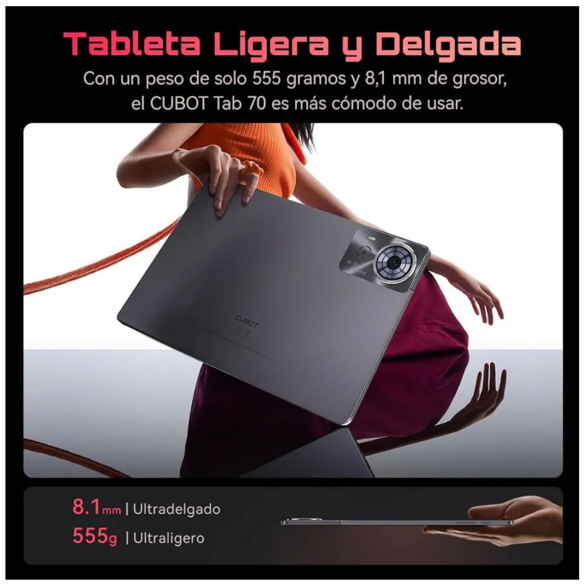 CUBOT - Tablet Cubot Tab 70 Ram 16gb 128gb 10.95'' Doble Sim 4g Wifi