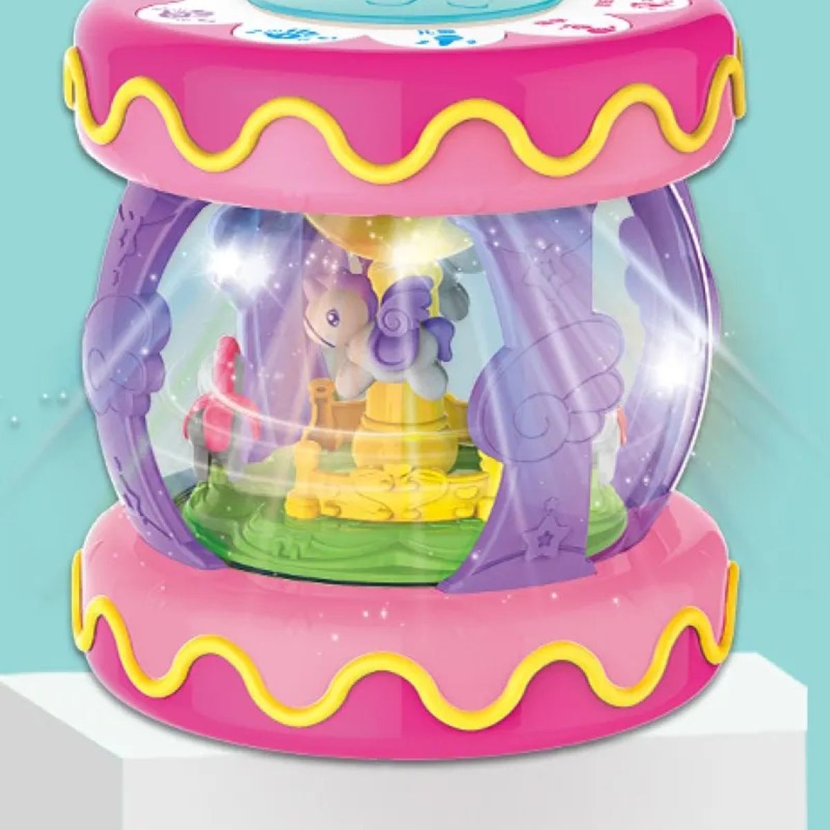 GENERICO - Juguete Didactico Musical Bebe Niña Tambor Luces Grande Rosado