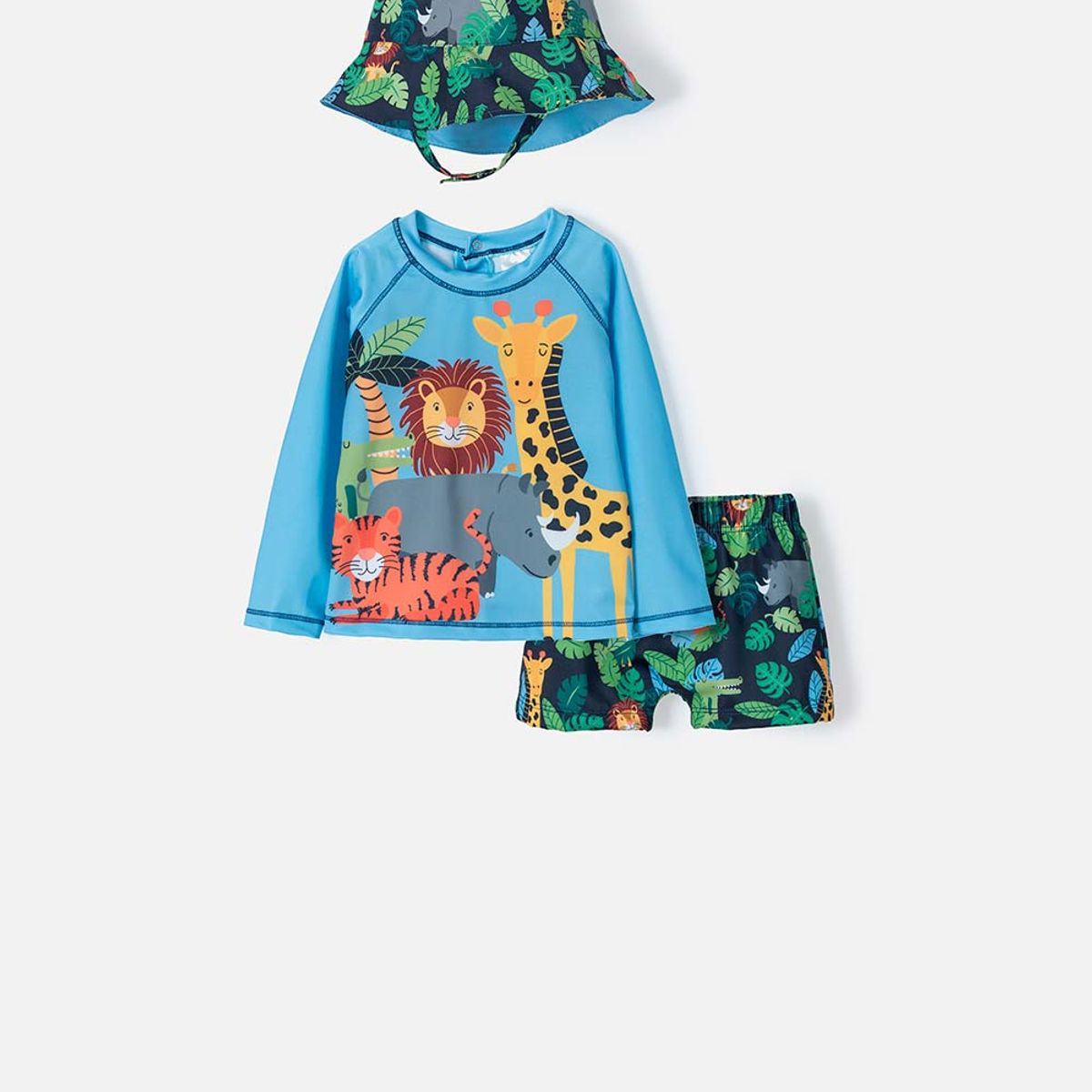 LITTLEMIC - Conjunto de baño LittleMic estampado azul para bebé niño