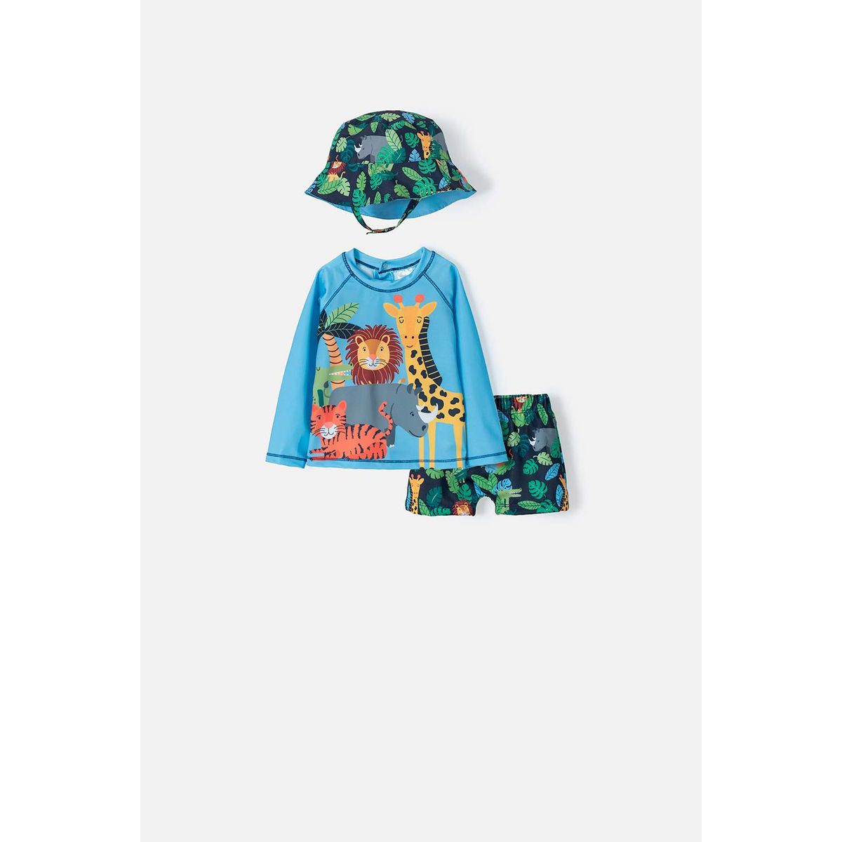 LITTLEMIC - Conjunto de baño LittleMic estampado azul para bebé niño