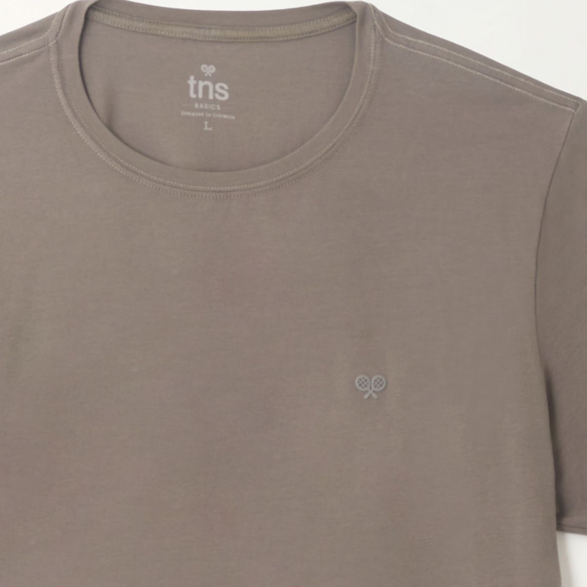 TENNIS - Camiseta cuello redondo gris para hombre