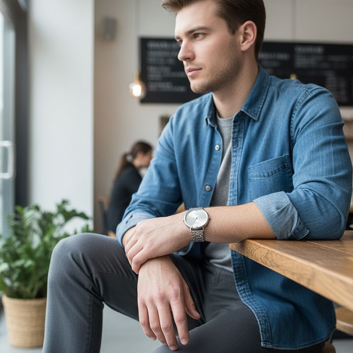 Q&Q - Reloj Q&Q Plateado Clasico para Hombre